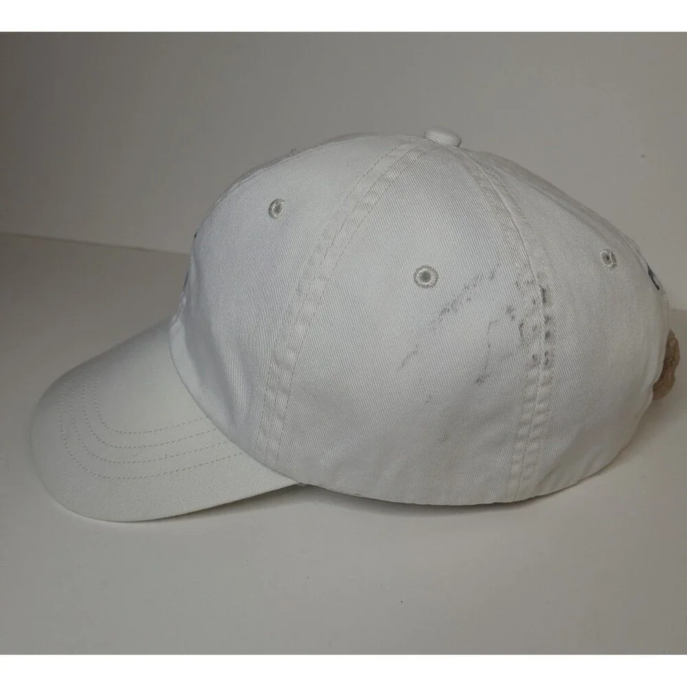 Vtg  Polo Ralph Lauren hat White Blue Pony